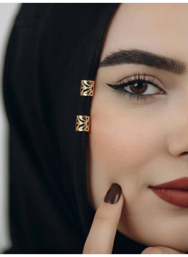 شي إن 55 قطعة من حلقات إكسسوارات الشعر والحجاب الذهبية أنيقة للحفلات والمناسبات الخاصة - Image 1